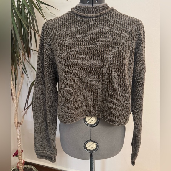 BDG Sweaters - BDG Urban Outfitters Boxy Cropped Fisherman Knit Sweater